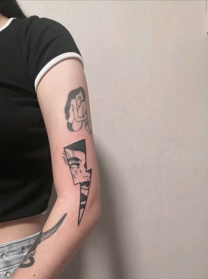 暗黑纹身图片_手臂暗黑纹身图案