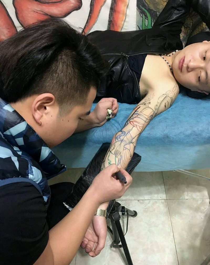 文旭菩萨纹身图片