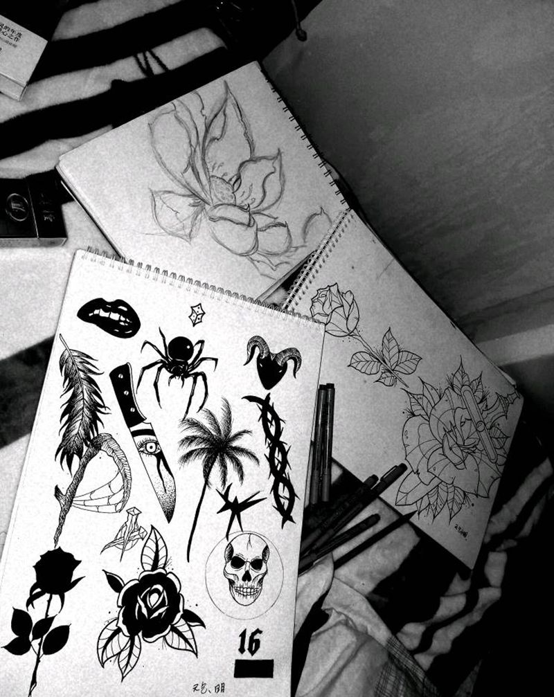 暗黑小图纹身图片