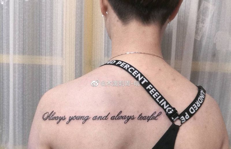 英文纹身图片_肩部英文纹身图案