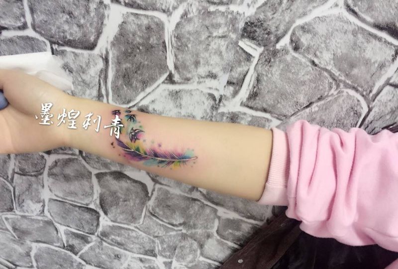 羽毛纹身图片