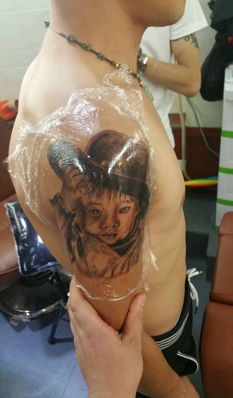 父爱无疆纹身图片