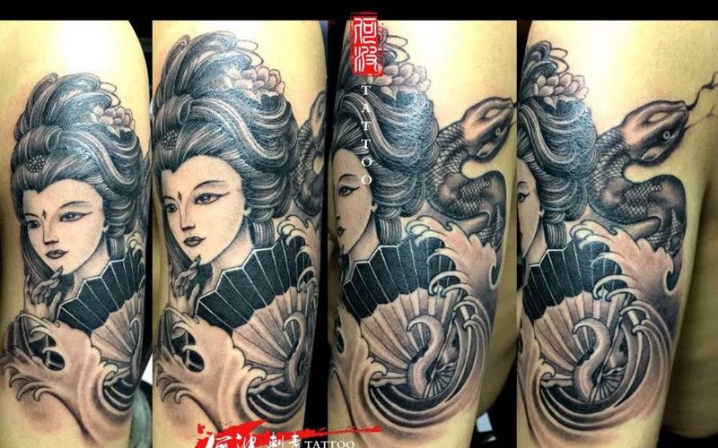 艺妓纹身图片