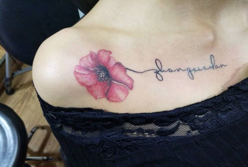 罂粟花纹身图片