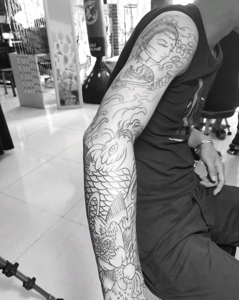 花臂纹身图片_手臂纹身图案