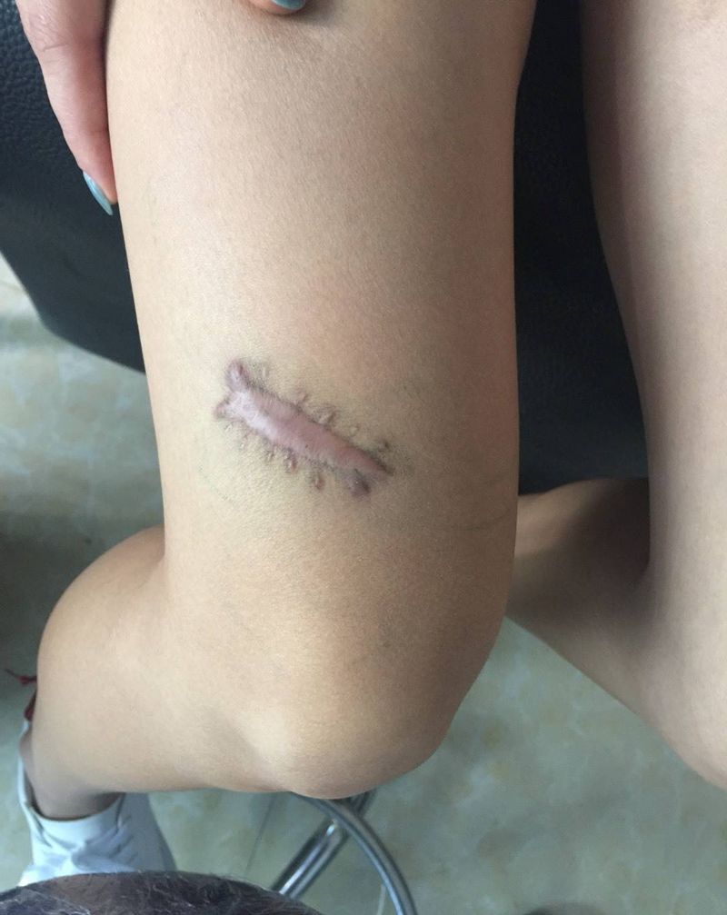 遮盖纹身图片_成品腿部清新贴纸纹身图案