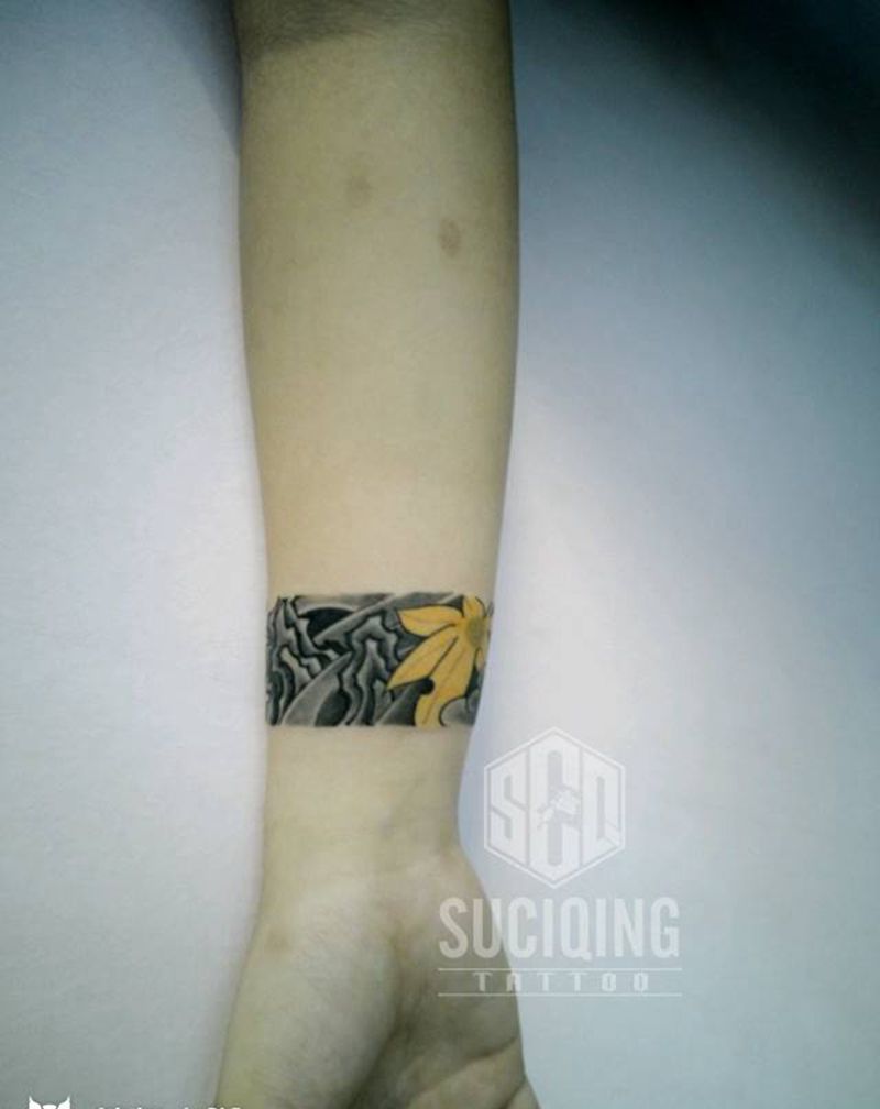 臂环纹身图片_手臂腿部老传统纹身图案