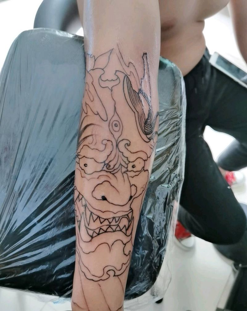 包小臂，未完成，纹身图片_手臂纹身图案