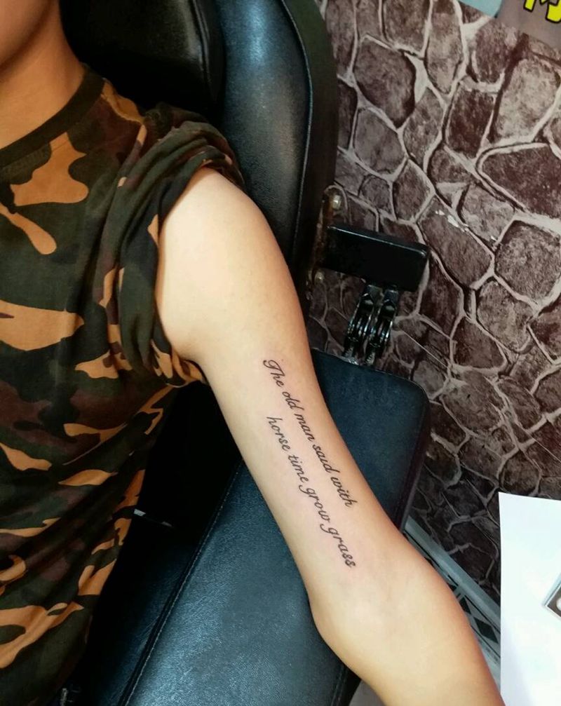 英文 心电图纹身图片_颈部肩部胸部背部手臂欧美情侣成品纹身图案