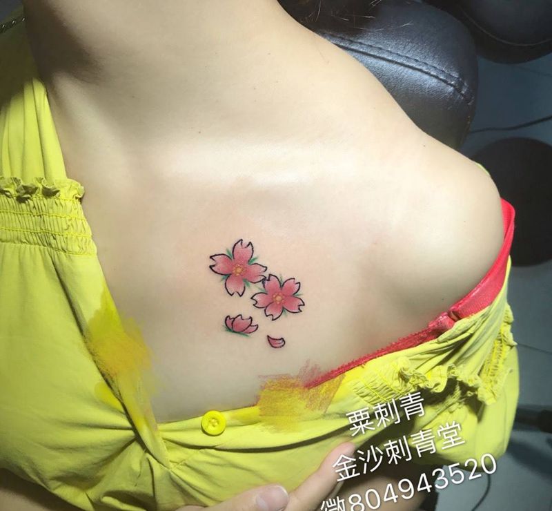 樱花纹身图片