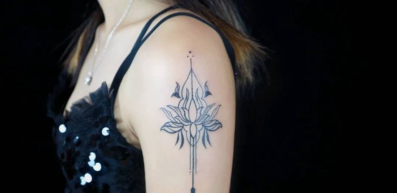 素花纹身图片_手臂手部Old School纹身图案