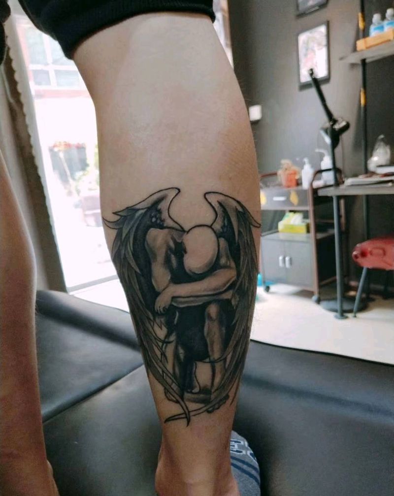 图一是回复后，图二是原创设计纹身图片