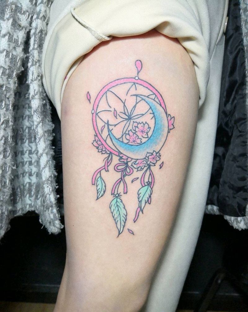 捕梦网纹身图片