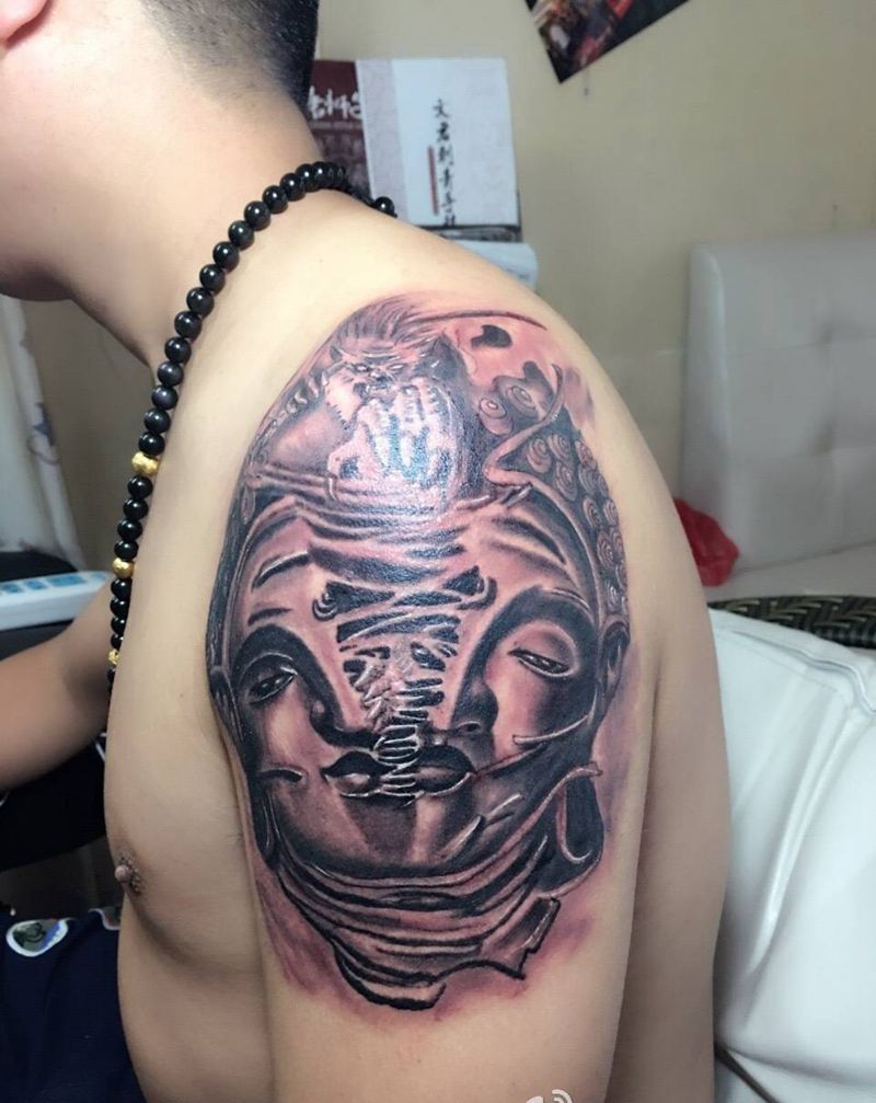 佛魔纹身图片