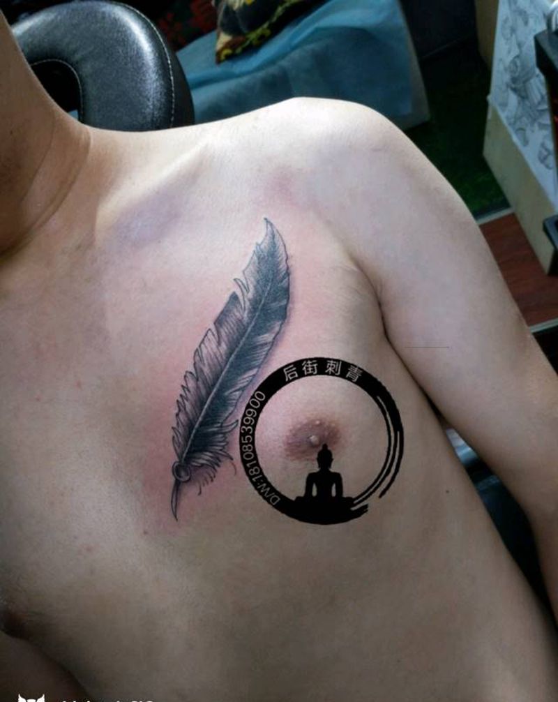 羽毛纹身图片