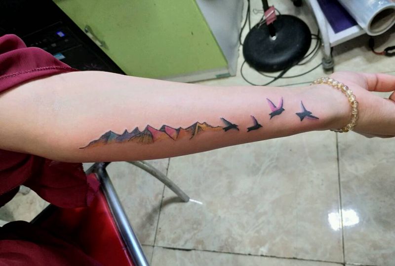 自由自在纹身图片