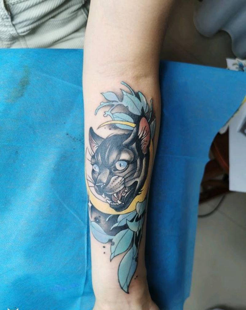 school纹身图片_手臂Old SchoolNew School纹身图案