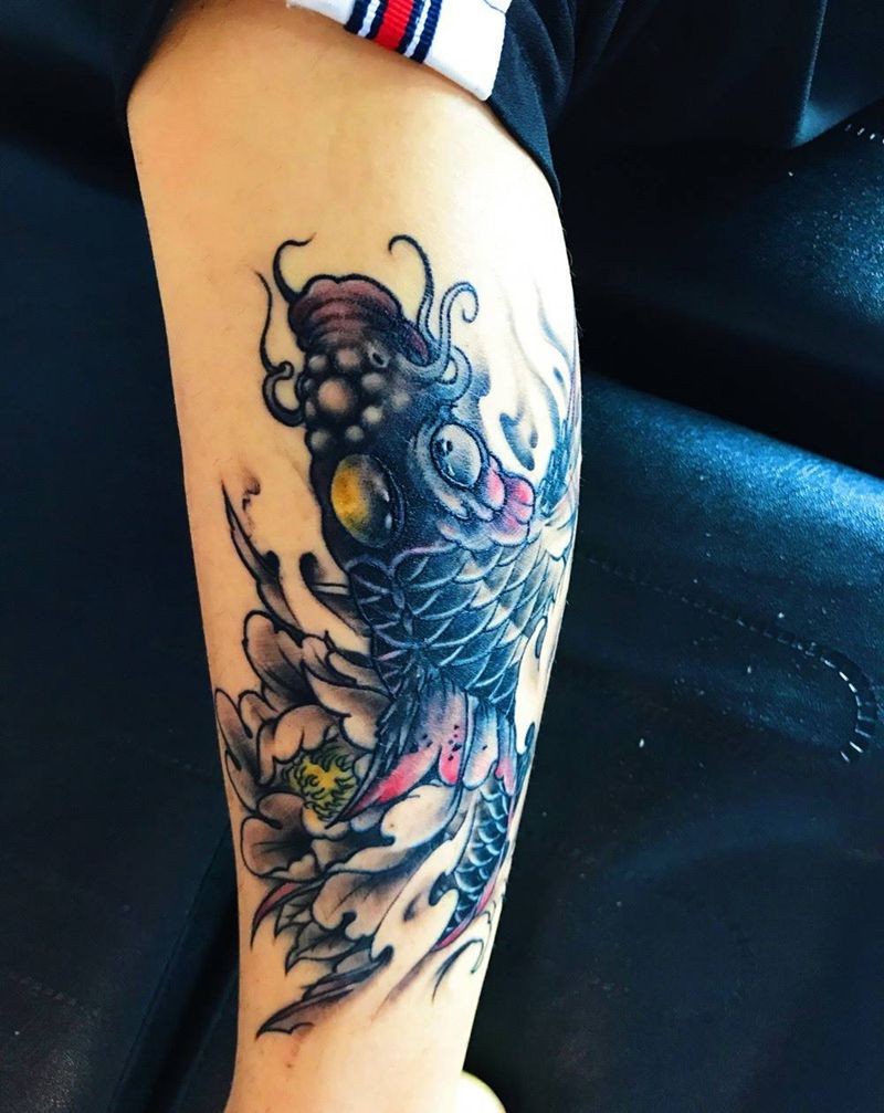 传统鲤鱼纹身图片