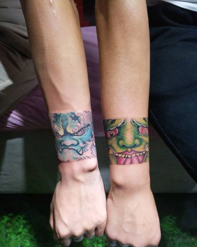 手绘臂环原创作品纹身图片