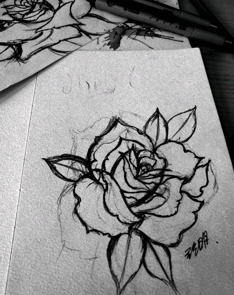 日常稿子纹身图片_New School点刺纹身图案