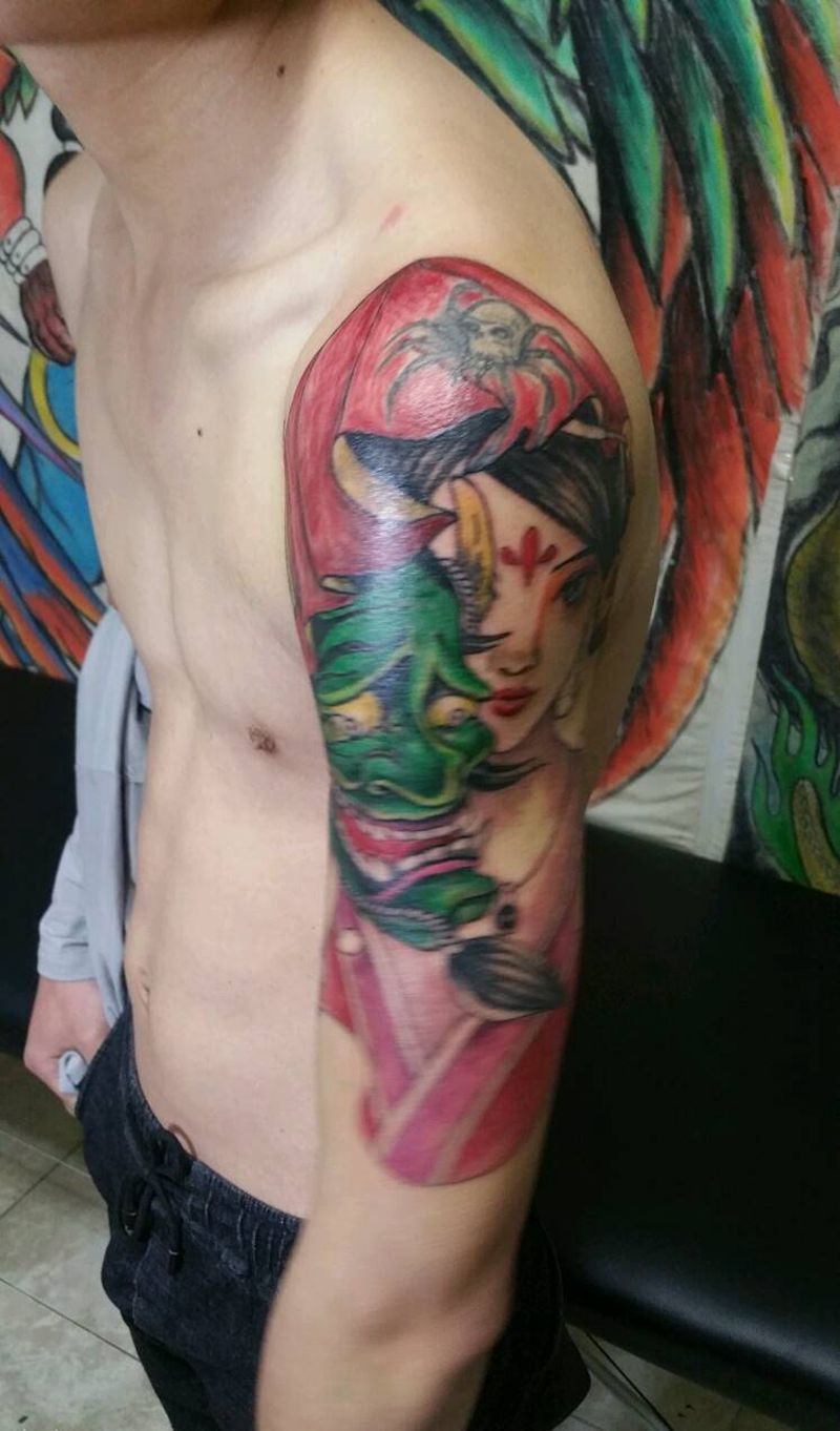 日本艺妓纹身图片