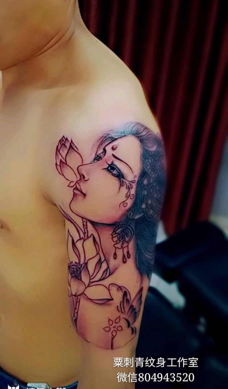 艺妓纹身图片