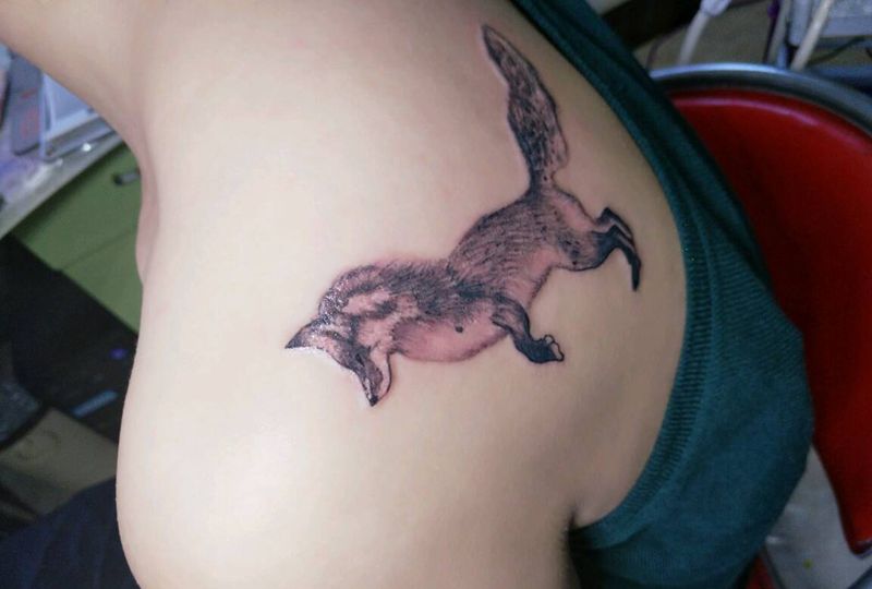 千年狐妖纹身图片