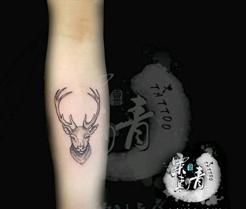 鹿纹身图片