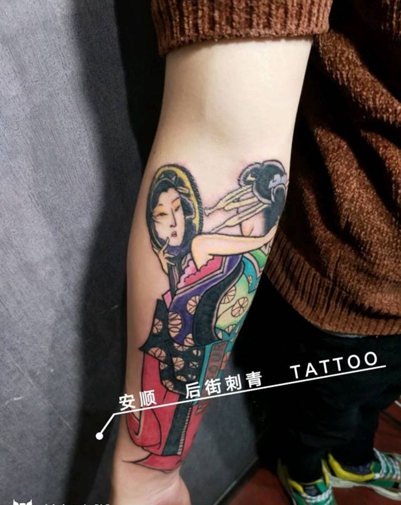 小艺妓纹身图片