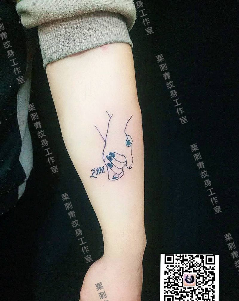 牵手纹身图片