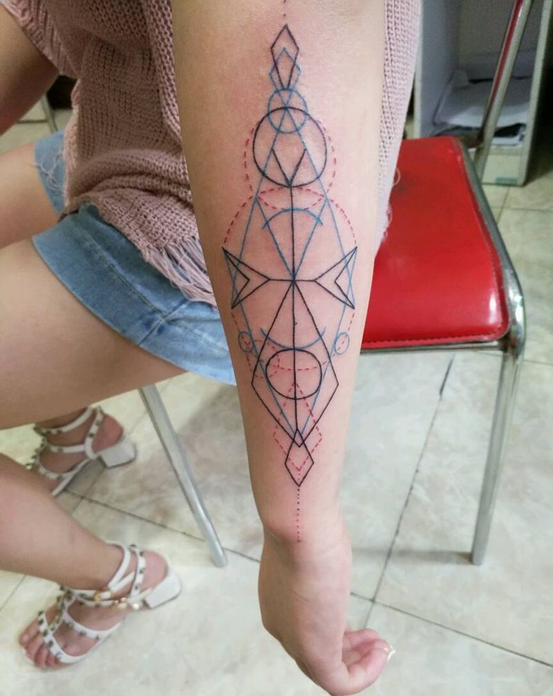 几何图形纹身图片