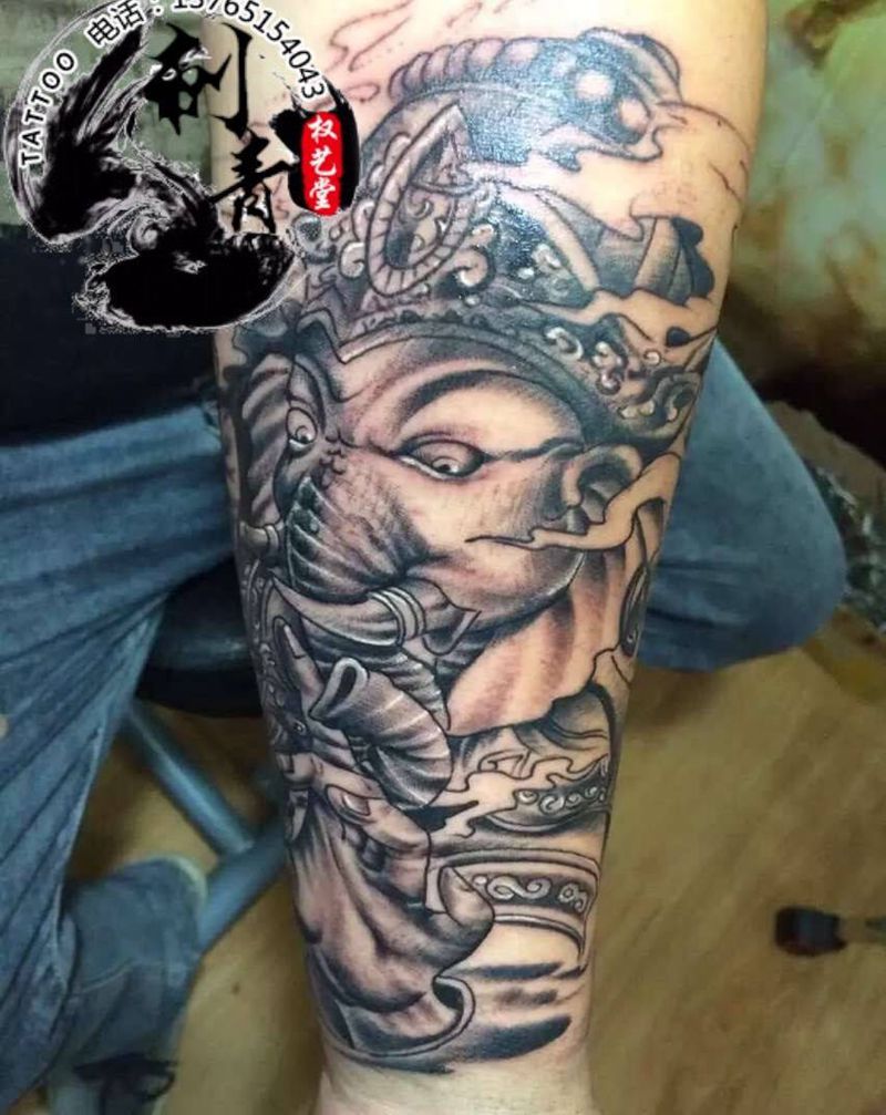 象神纹身图片