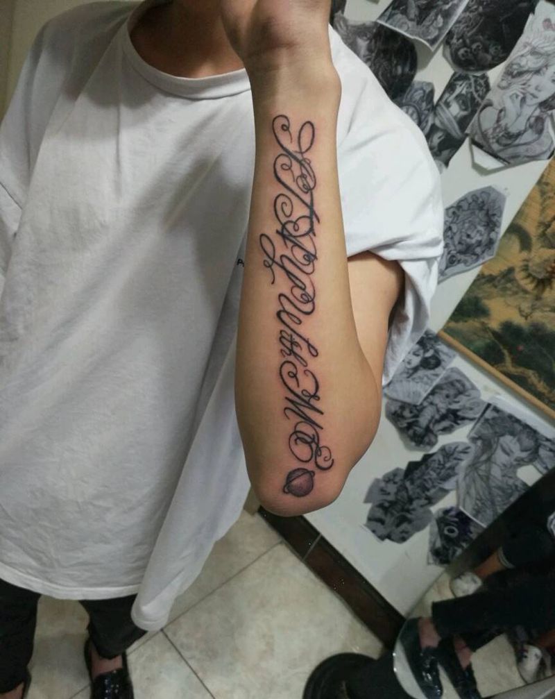 花体字纹身图片