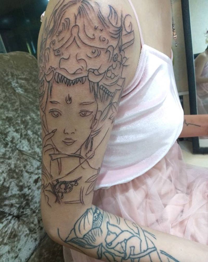 线条纹身图片_手部纹身图案