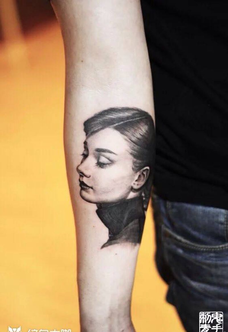 赫本纹身图片