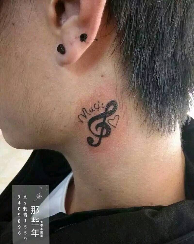 小音符纹身图片