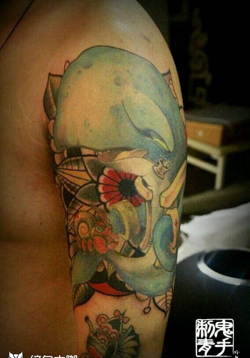 鬼手纹身小鬼店作品纹身图片_昆明纹身图案