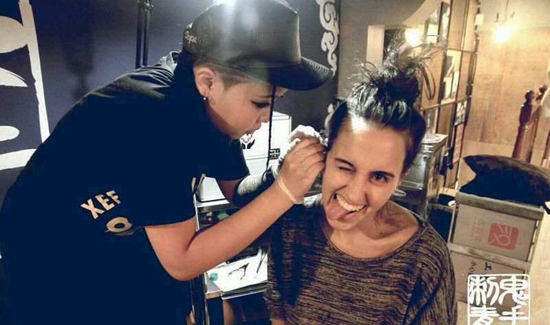 鬼手纹身人体穿孔师纹身图片_昆明纹身图案