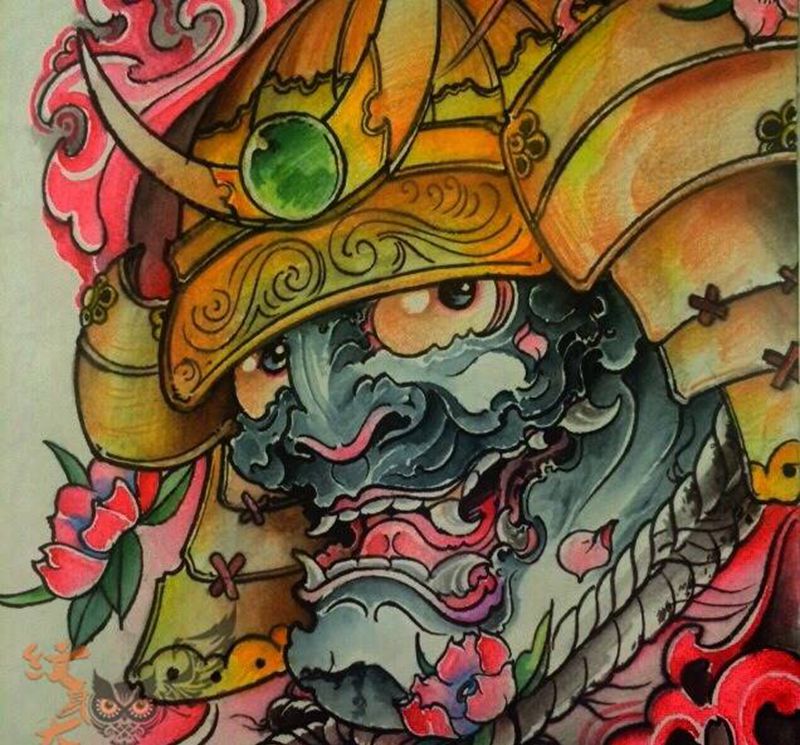 武士纹身图片
