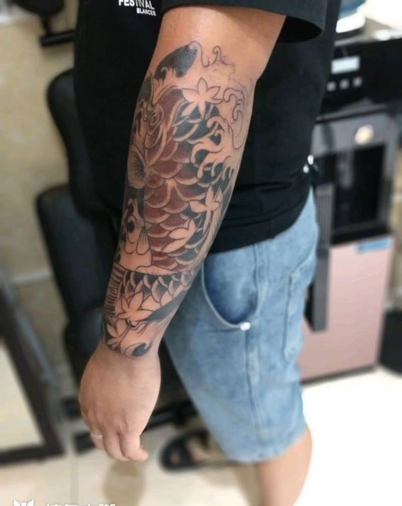 遮盖纹身图片_手臂老传统纹身图案