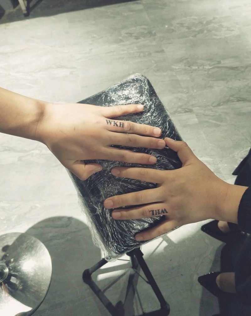 组合一下纹身图片_手部纹身图案