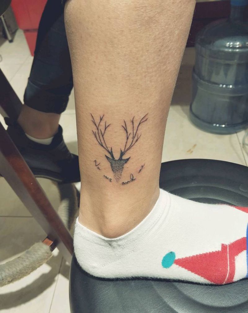 小清新纹身图片_脚部纹身图案