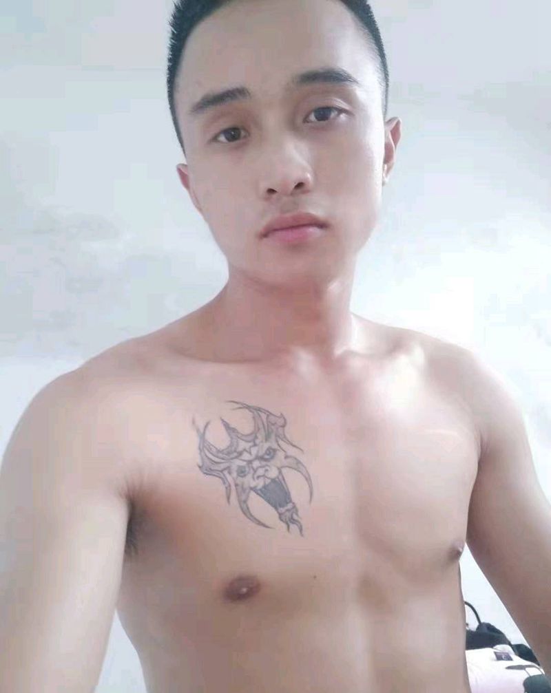 洗纹身纹身图片_胸部纹身图案