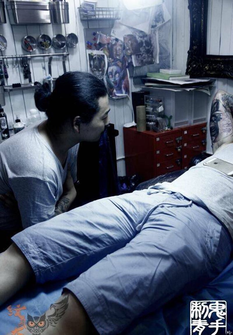 鬼手纹身作品纹身图片