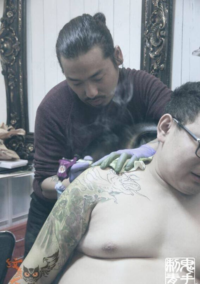 鬼手纹身作品纹身图片