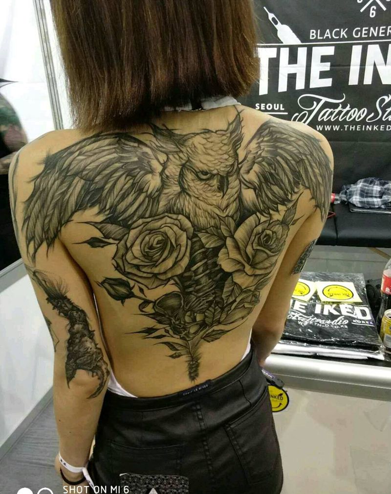 來一美背…纹身图片