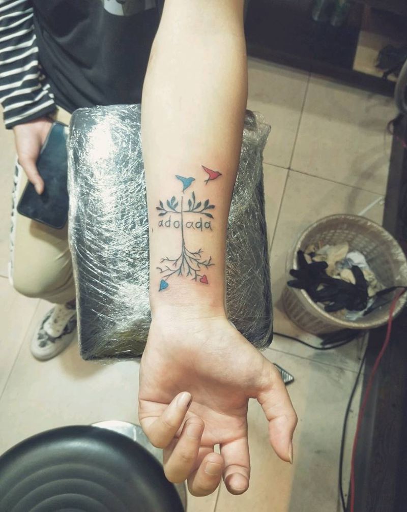 小清新纹身图片_手部纹身图案