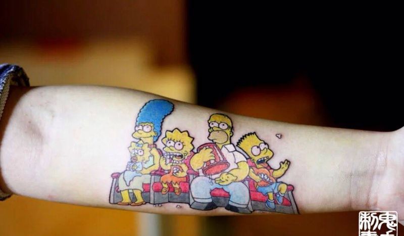 辛普森一家纹身图片