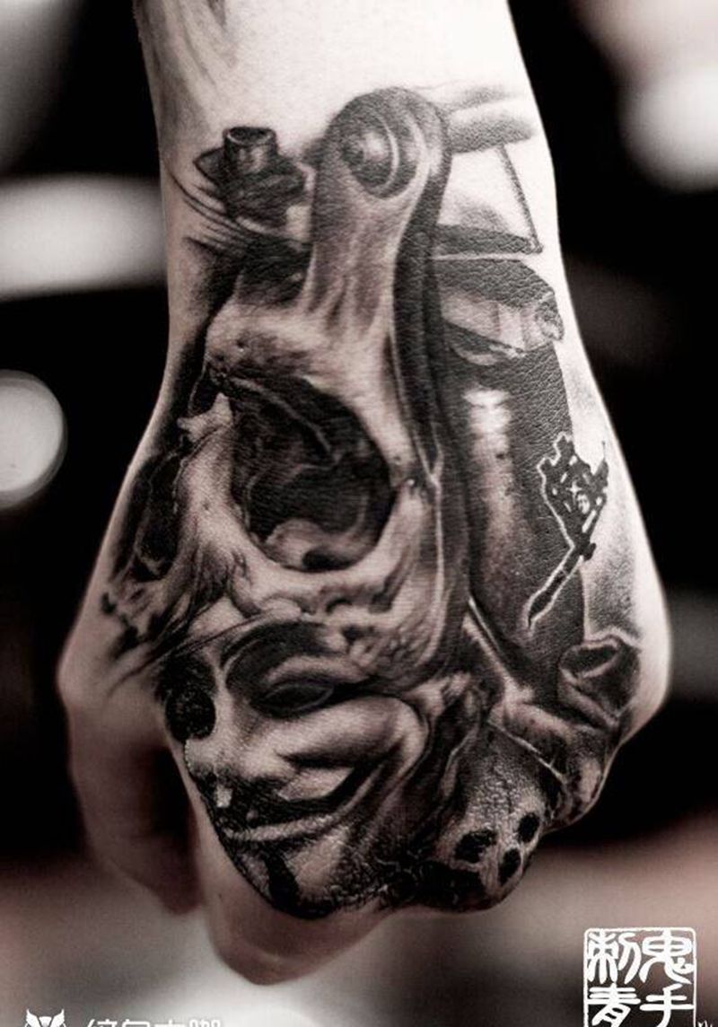 昆明鬼手纹身小鬼店作品纹身图片