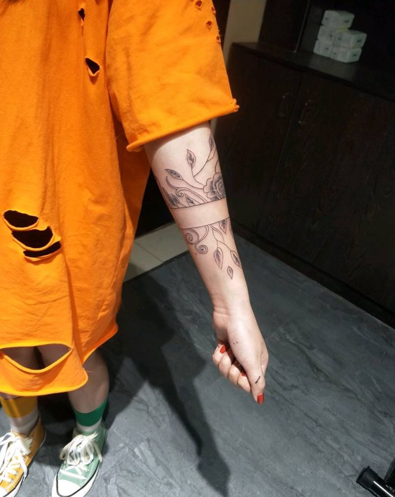 手环纹身图片_手部纹身图案